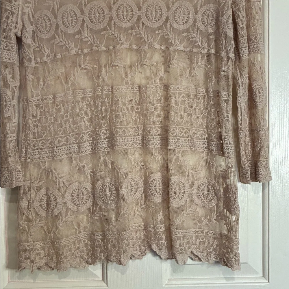 Cato Beige Lace Blouse - Picture 5 of 10